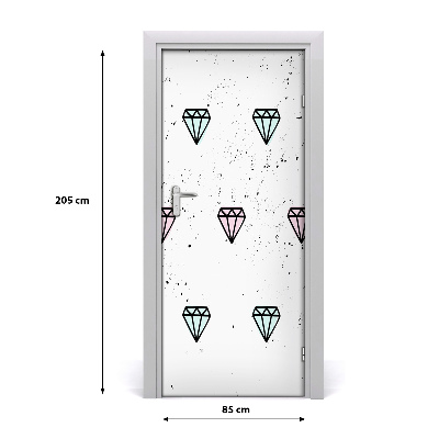 Door wallpaper Home diamonds