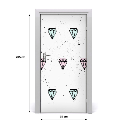 Door wallpaper Home diamonds