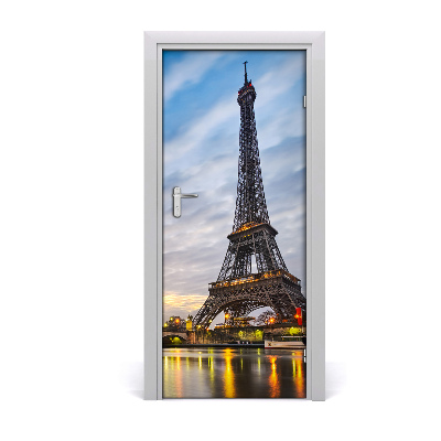 Self-adhesive door wallpaper Eiffel tower