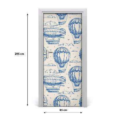 Self-adhesive door sticker Airships and balloons