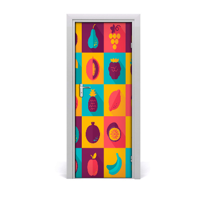 Self-adhesive door sticker Fruits