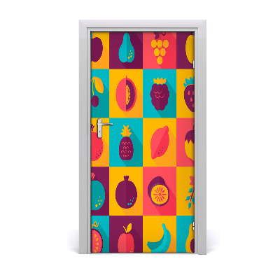 Self-adhesive door sticker Fruits