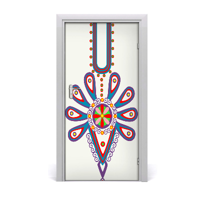 Self-adhesive door sticker Polish folk pattern