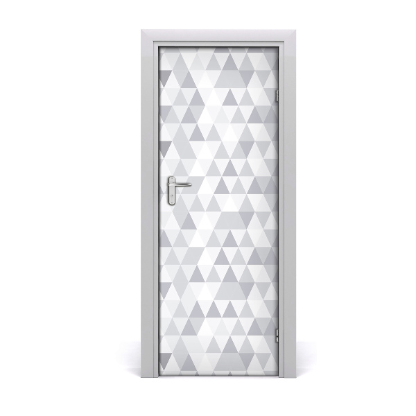 Door wallpaper Gray triangles