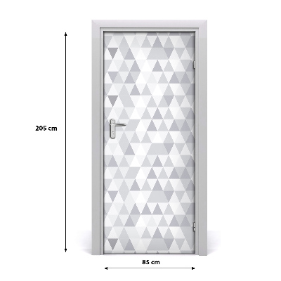 Door wallpaper Gray triangles