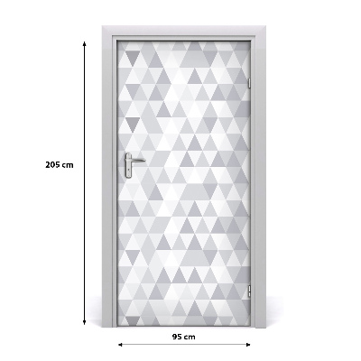 Door wallpaper Gray triangles