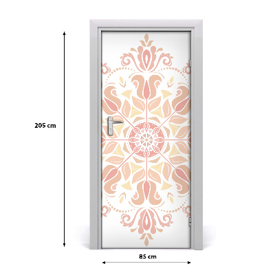 Self-adhesive door sticker Oriental pattern