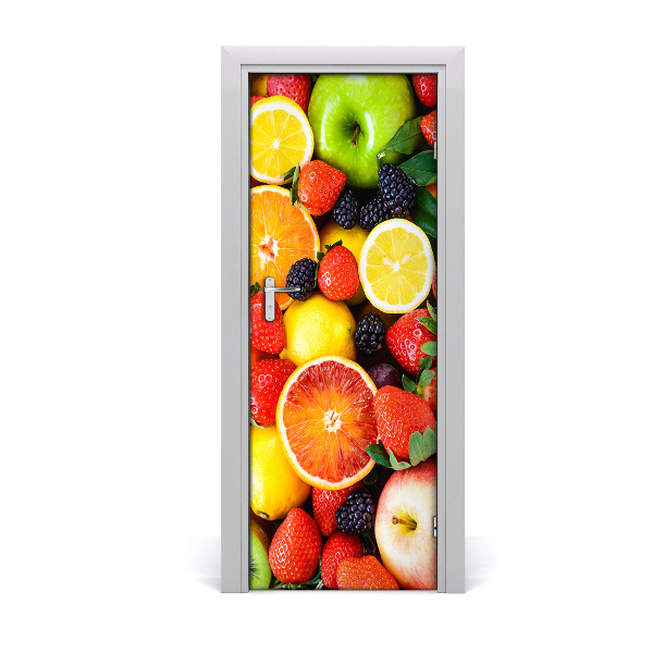 Self-adhesive door sticker Fruits