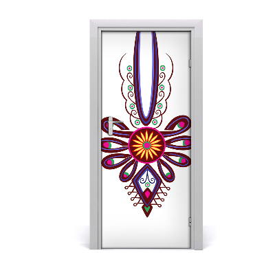 Self-adhesive door sticker Polish folk pattern