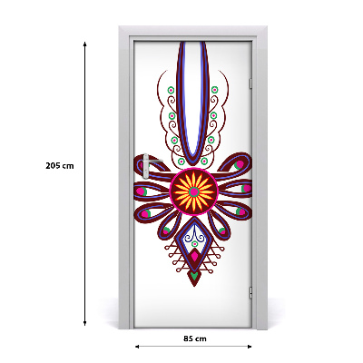 Self-adhesive door sticker Polish folk pattern