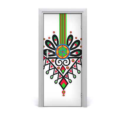 Self-adhesive door sticker Polish folk pattern