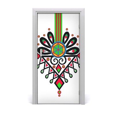 Self-adhesive door sticker Polish folk pattern