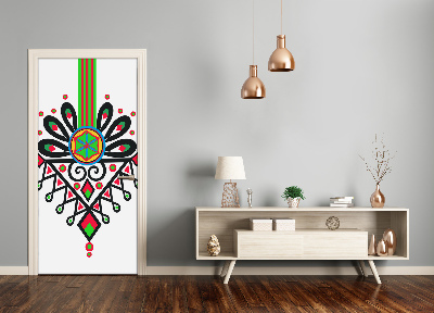 Self-adhesive door sticker Polish folk pattern