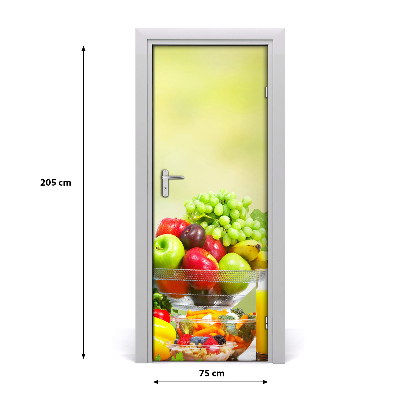 Self-adhesive door sticker Vegetables and fruits