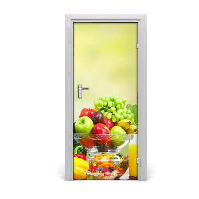 Self-adhesive door sticker Vegetables and fruits