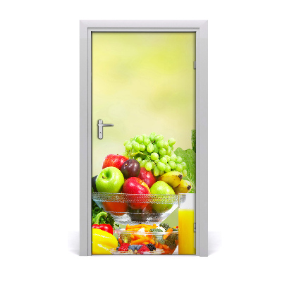 Self-adhesive door sticker Vegetables and fruits