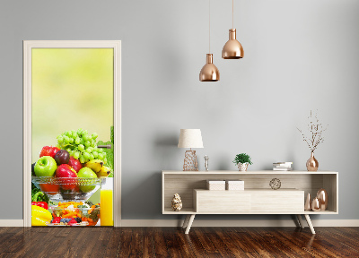 Self-adhesive door sticker Vegetables and fruits