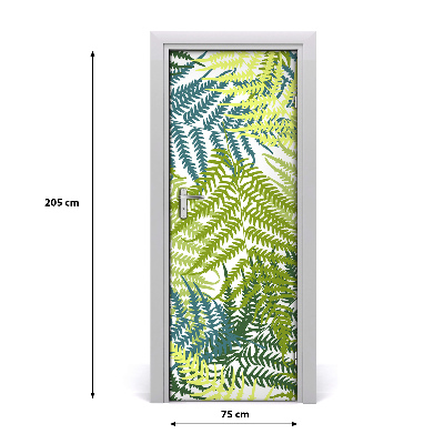 Self-adhesive door veneer Leaves of ferns