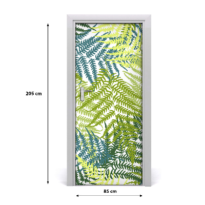 Self-adhesive door veneer Leaves of ferns