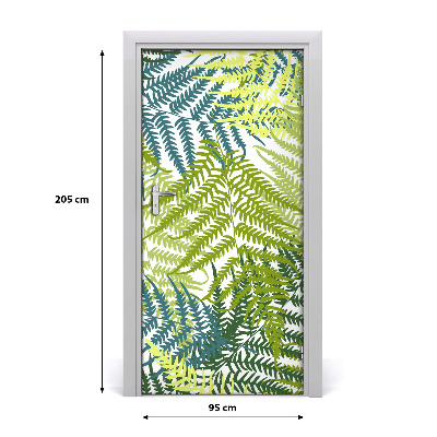 Self-adhesive door veneer Leaves of ferns