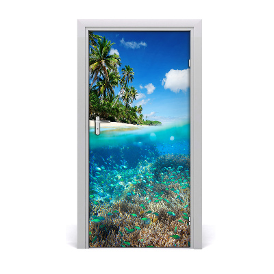 Door wallpaper Coral reef