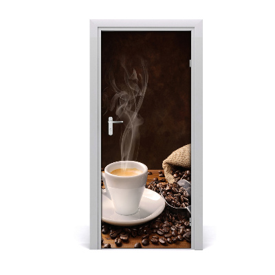 Self-adhesive door sticker Cup of coffee