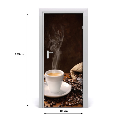 Self-adhesive door sticker Cup of coffee