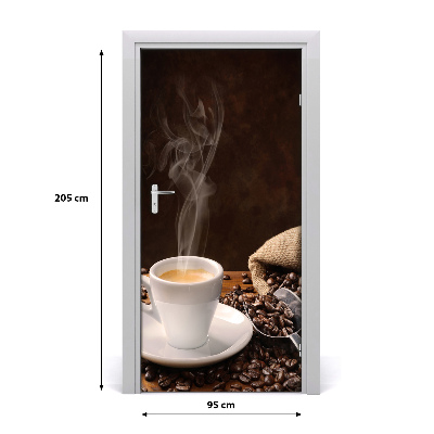 Self-adhesive door sticker Cup of coffee