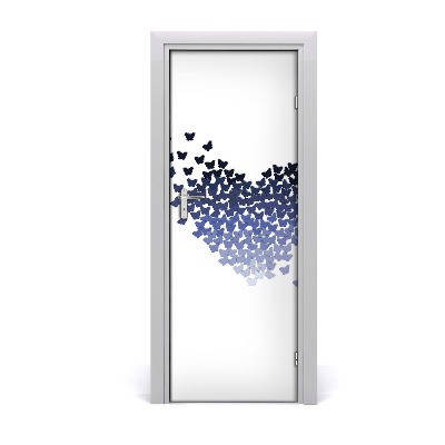 Self-adhesive door sticker Heart from butterflies