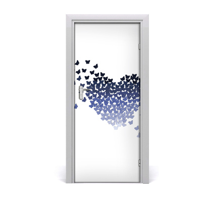 Self-adhesive door sticker Heart from butterflies