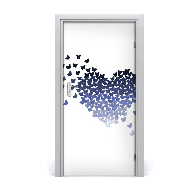 Self-adhesive door sticker Heart from butterflies