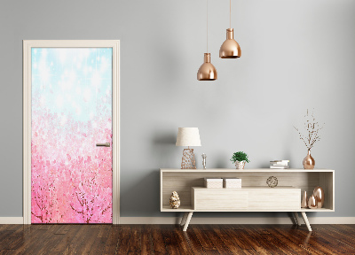 Self-adhesive door sticker Cherry blossoms