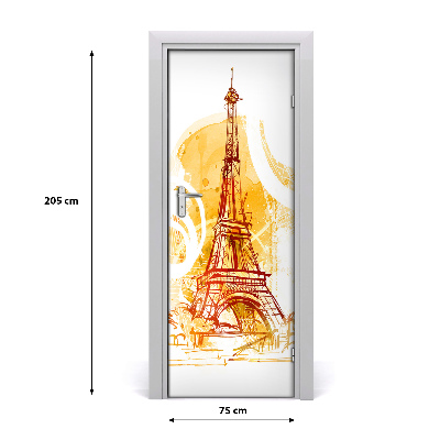 Self-adhesive door sticker Summer wall in u