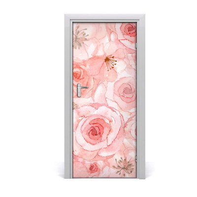 Self-adhesive door veneer Floral pattern