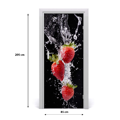 Self-adhesive door sticker Strawberries