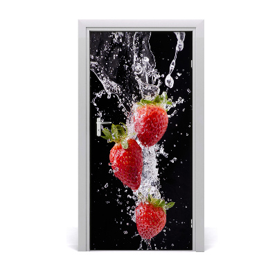 Self-adhesive door sticker Strawberries