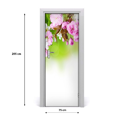 Self-adhesive door sticker Spring flowers