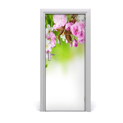 Self-adhesive door sticker Spring flowers