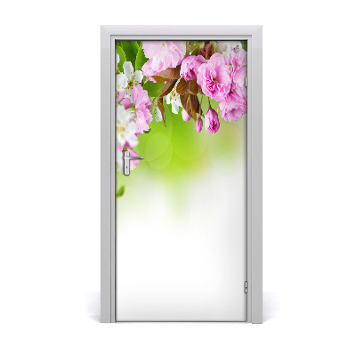 Self-adhesive door sticker Spring flowers