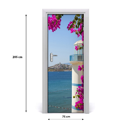 Self-adhesive door wallpaper Lighthouse