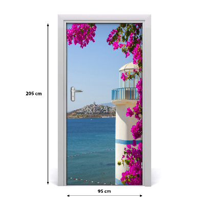 Self-adhesive door wallpaper Lighthouse