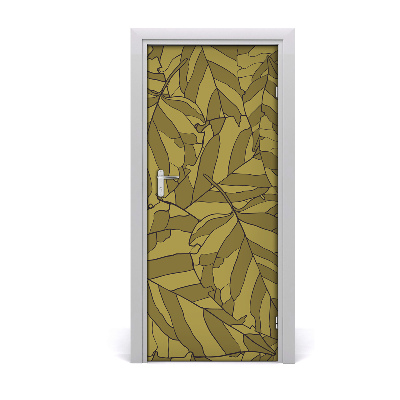 Self-adhesive door wallpaper Leaves