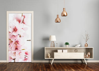 Self-adhesive door sticker Almond flowers