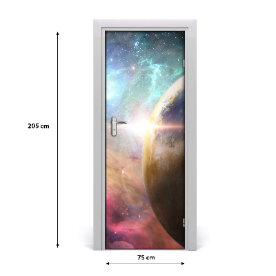 Self-adhesive door wallpaper Galaxy