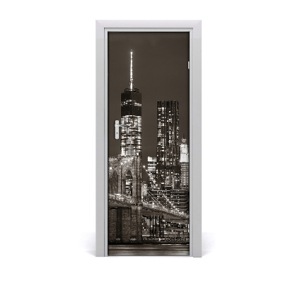 Self-adhesive door wallpaper Manhattan new york