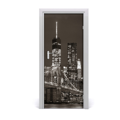 Self-adhesive door wallpaper Manhattan new york