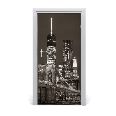 Self-adhesive door wallpaper Manhattan new york