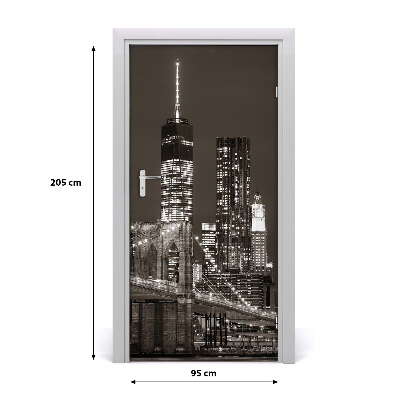 Self-adhesive door wallpaper Manhattan new york