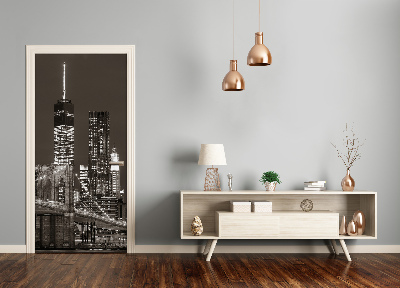 Self-adhesive door wallpaper Manhattan new york