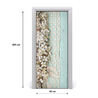 Self-adhesive door sticker Cherry blossoms